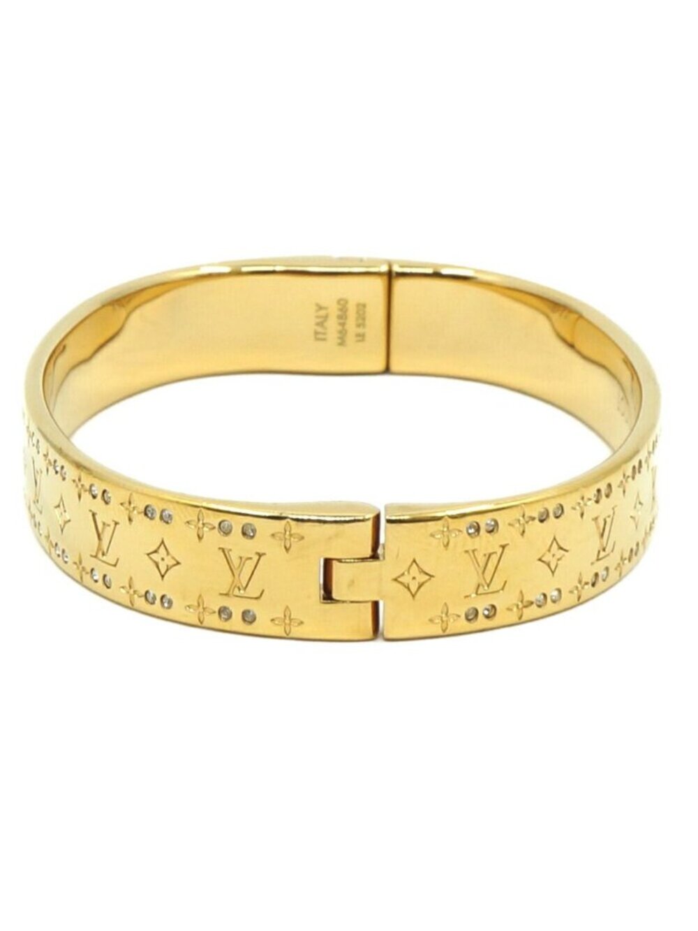 Louis Vuitton Rigid Bracelet Nanogram Strass Gold - Picture 4 of 10